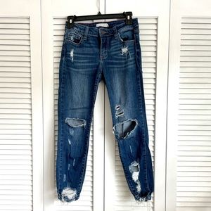 CELLO JEANS TRENDY RIPPED BOYFRIEND STYLE SIZE 1